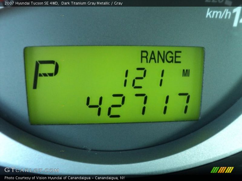 Dark Titanium Gray Metallic / Gray 2007 Hyundai Tucson SE 4WD