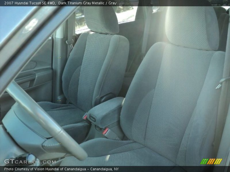 Dark Titanium Gray Metallic / Gray 2007 Hyundai Tucson SE 4WD
