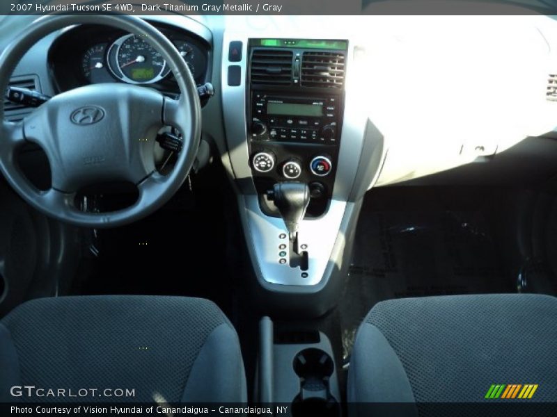 Dark Titanium Gray Metallic / Gray 2007 Hyundai Tucson SE 4WD