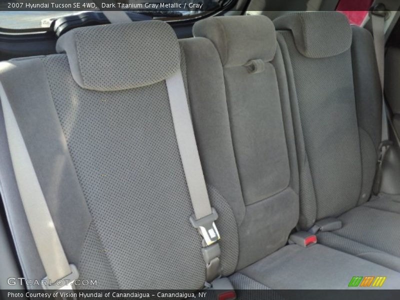 Dark Titanium Gray Metallic / Gray 2007 Hyundai Tucson SE 4WD