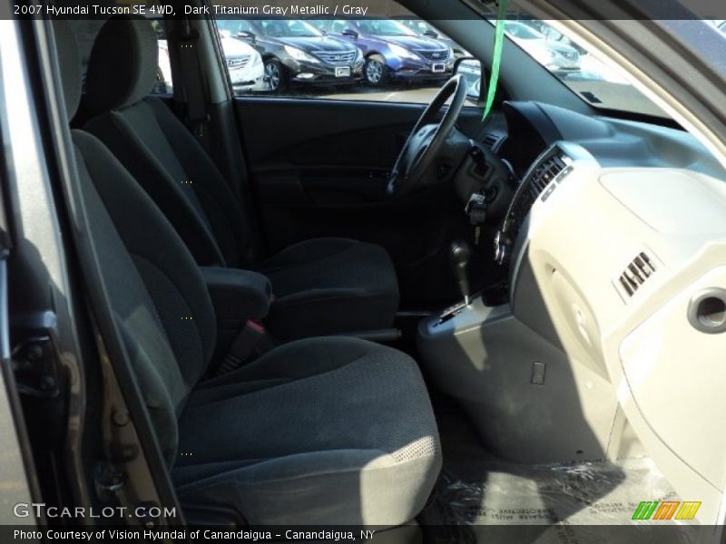 Dark Titanium Gray Metallic / Gray 2007 Hyundai Tucson SE 4WD