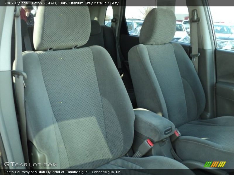 Dark Titanium Gray Metallic / Gray 2007 Hyundai Tucson SE 4WD