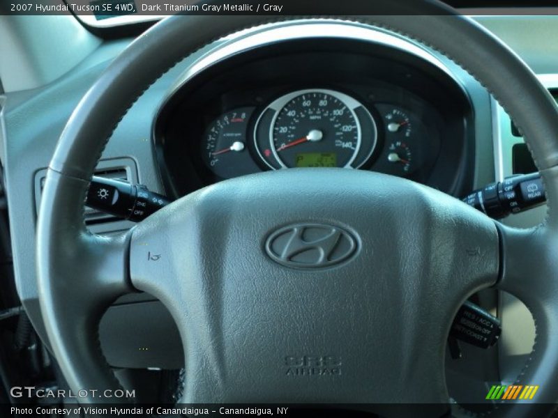Dark Titanium Gray Metallic / Gray 2007 Hyundai Tucson SE 4WD