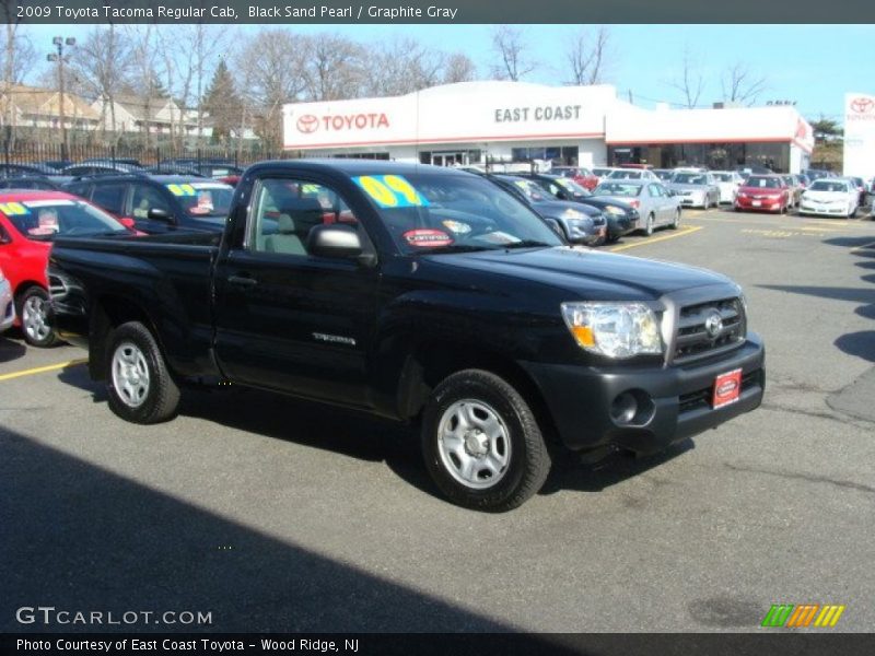 Black Sand Pearl / Graphite Gray 2009 Toyota Tacoma Regular Cab