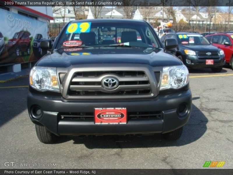 Black Sand Pearl / Graphite Gray 2009 Toyota Tacoma Regular Cab