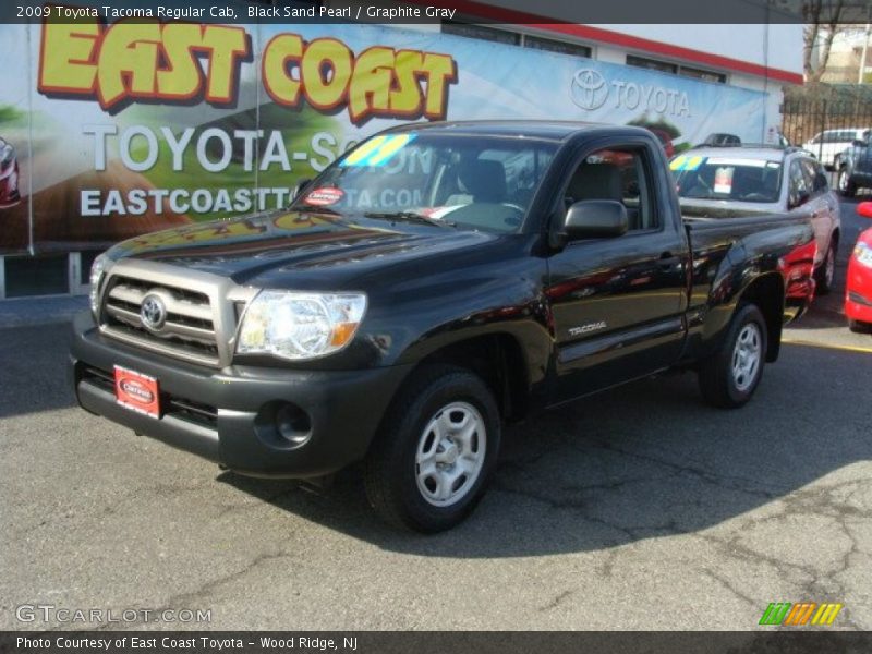Black Sand Pearl / Graphite Gray 2009 Toyota Tacoma Regular Cab