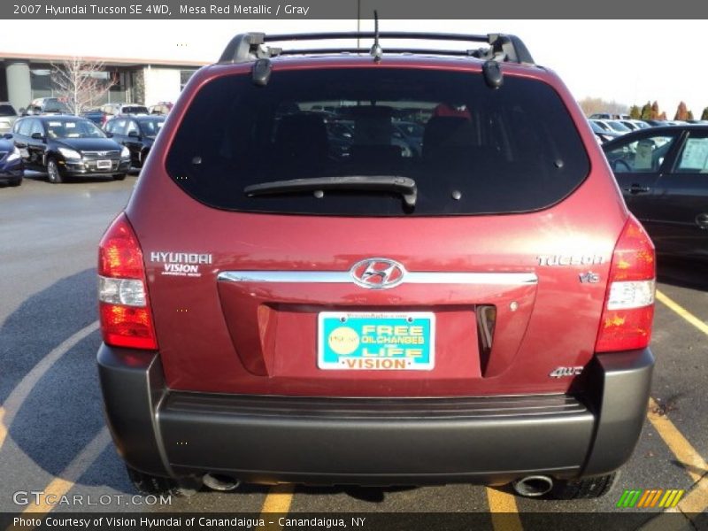 Mesa Red Metallic / Gray 2007 Hyundai Tucson SE 4WD