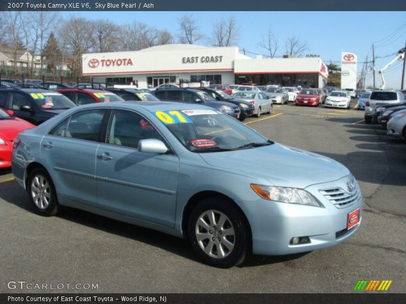 Sky Blue Pearl / Ash 2007 Toyota Camry XLE V6