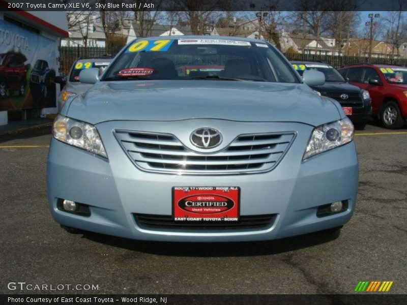 Sky Blue Pearl / Ash 2007 Toyota Camry XLE V6