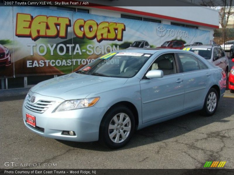 Sky Blue Pearl / Ash 2007 Toyota Camry XLE V6