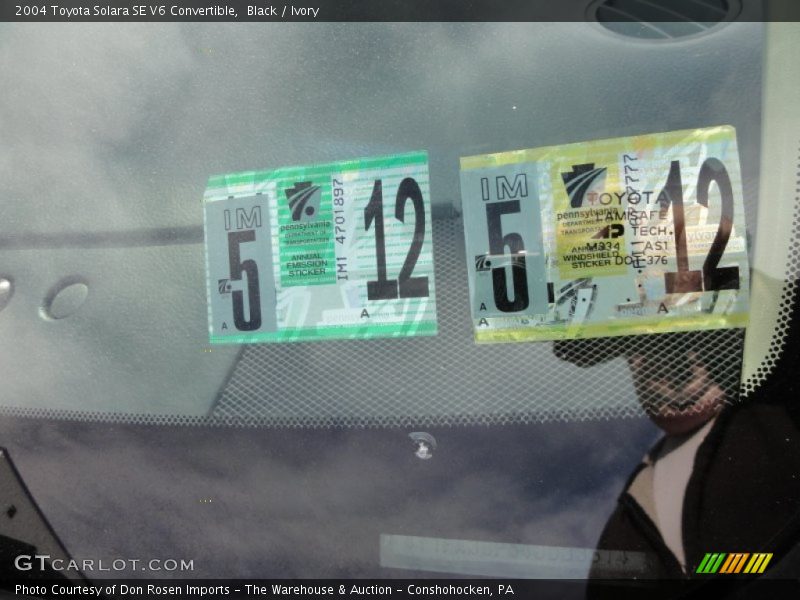 Black / Ivory 2004 Toyota Solara SE V6 Convertible