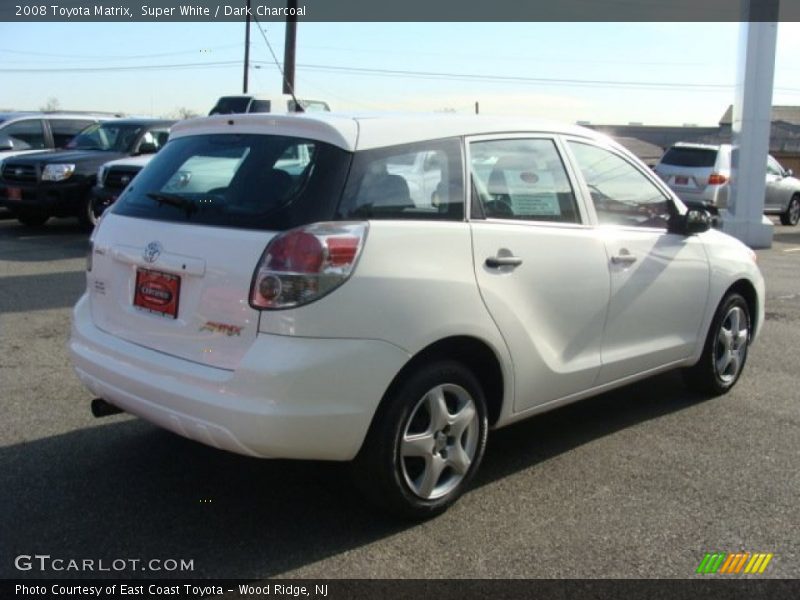 Super White / Dark Charcoal 2008 Toyota Matrix