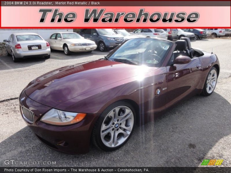 Merlot Red Metallic / Black 2004 BMW Z4 3.0i Roadster