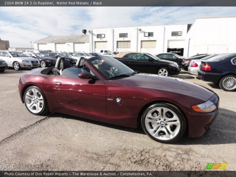 Merlot Red Metallic / Black 2004 BMW Z4 3.0i Roadster