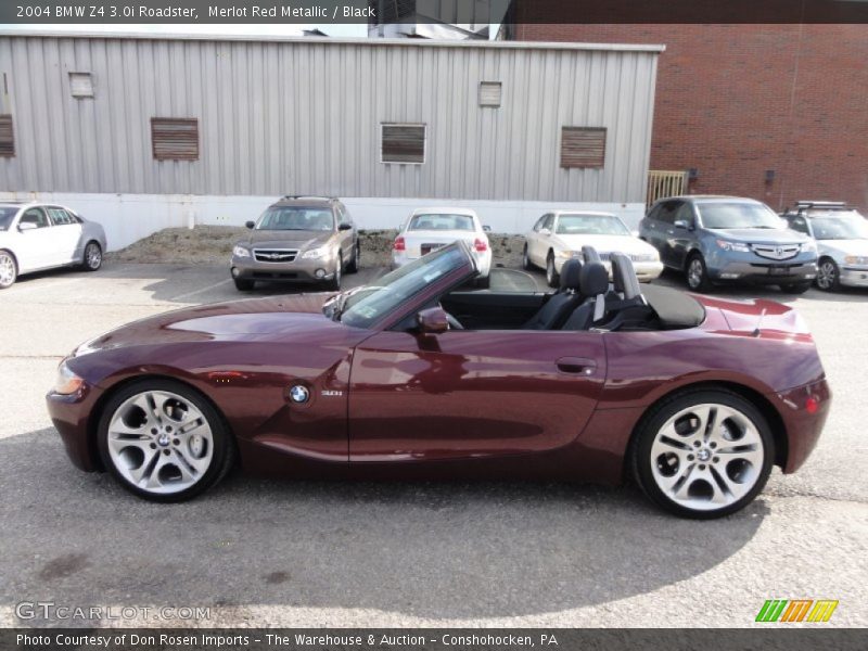 Merlot Red Metallic / Black 2004 BMW Z4 3.0i Roadster