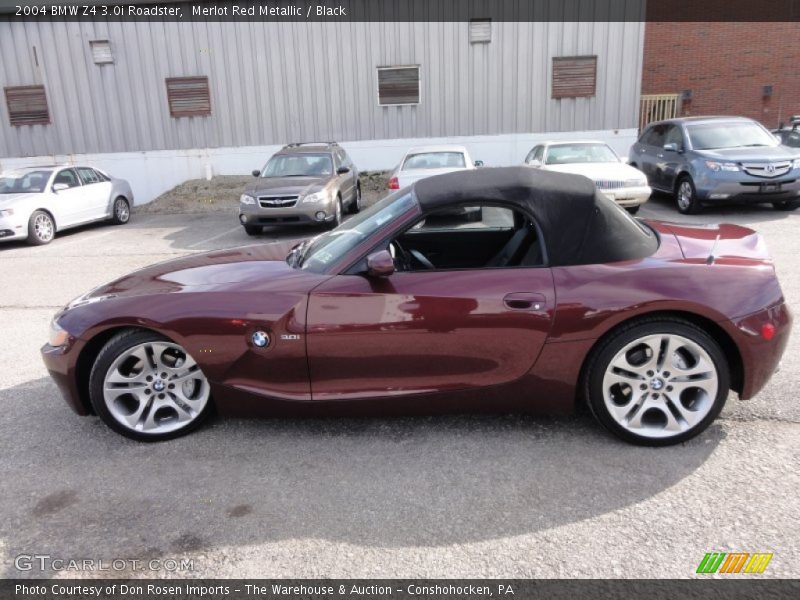 Merlot Red Metallic / Black 2004 BMW Z4 3.0i Roadster