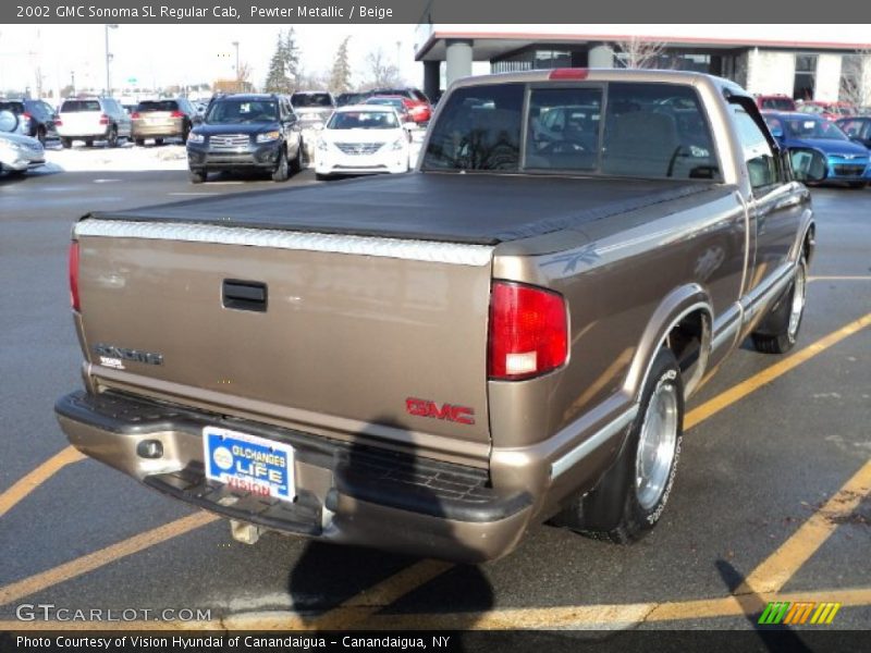 Pewter Metallic / Beige 2002 GMC Sonoma SL Regular Cab