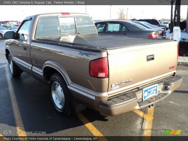 Pewter Metallic / Beige 2002 GMC Sonoma SL Regular Cab