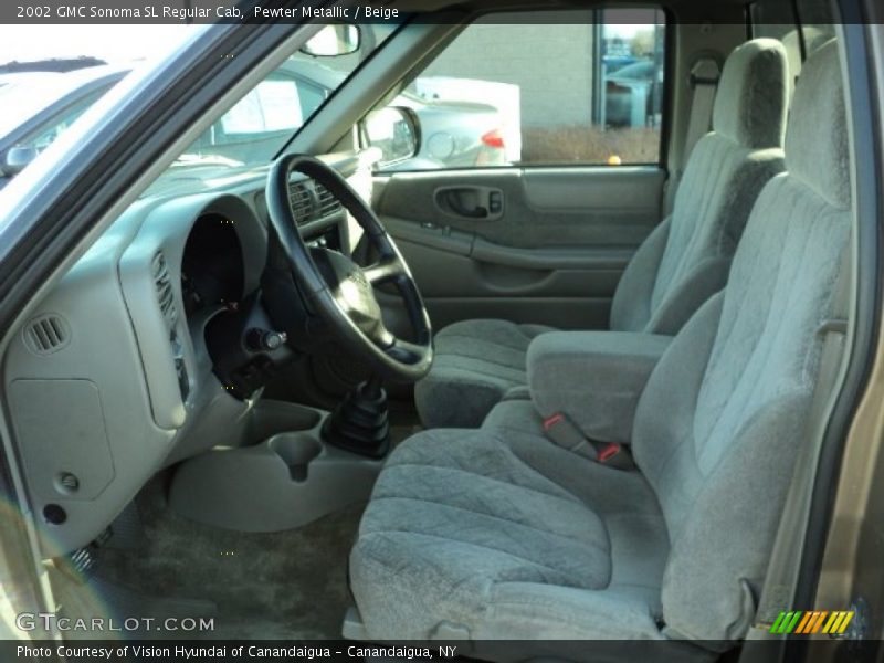 Pewter Metallic / Beige 2002 GMC Sonoma SL Regular Cab