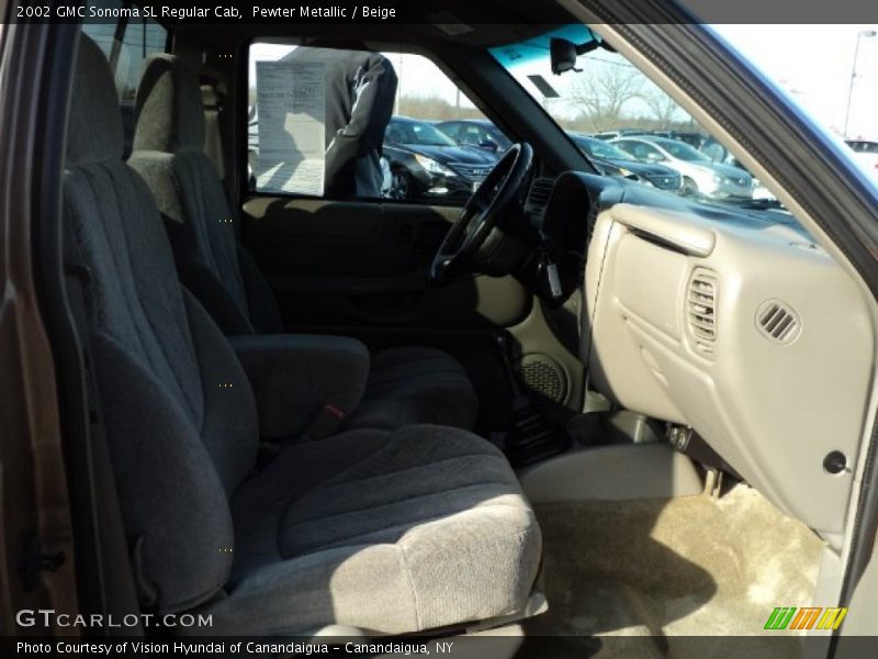 Pewter Metallic / Beige 2002 GMC Sonoma SL Regular Cab