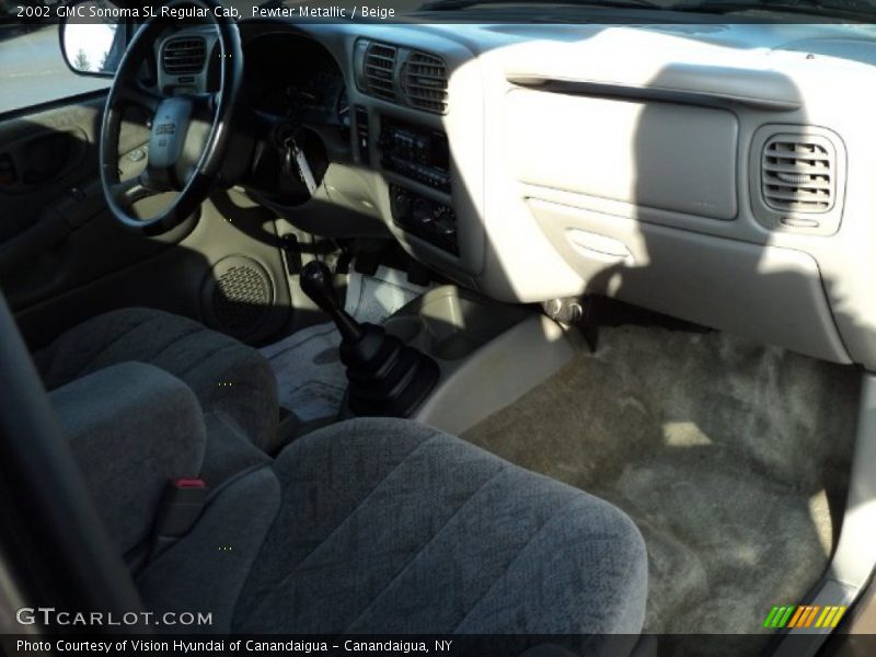 Pewter Metallic / Beige 2002 GMC Sonoma SL Regular Cab