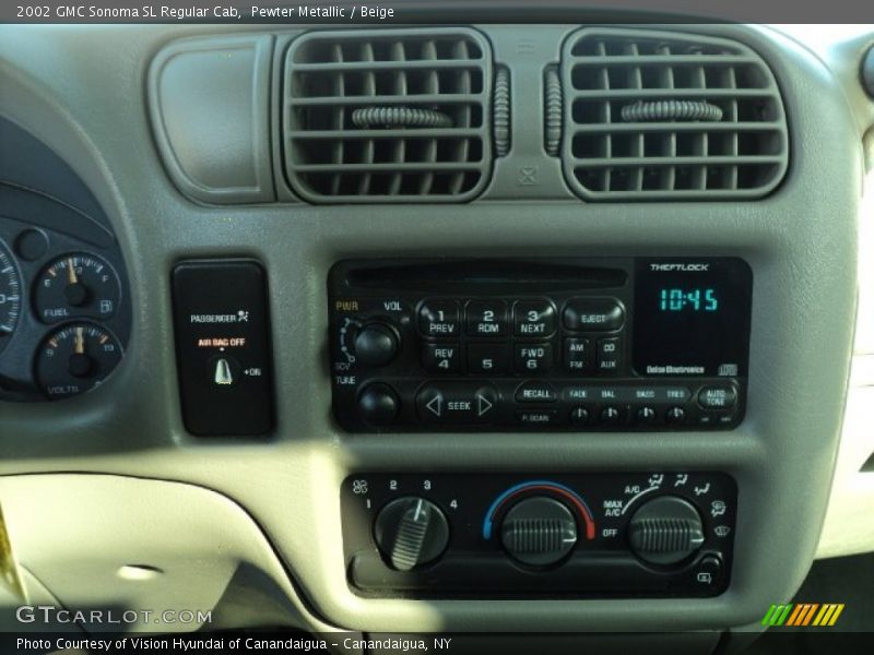Pewter Metallic / Beige 2002 GMC Sonoma SL Regular Cab