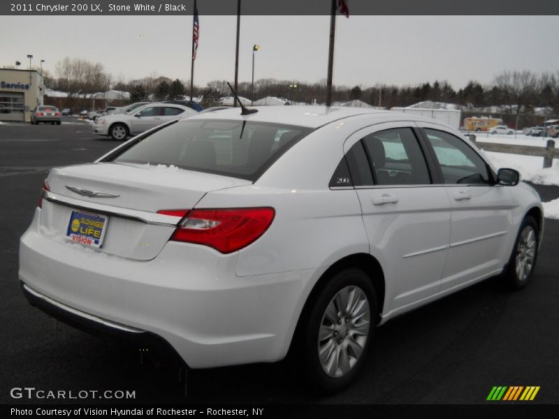 Stone White / Black 2011 Chrysler 200 LX