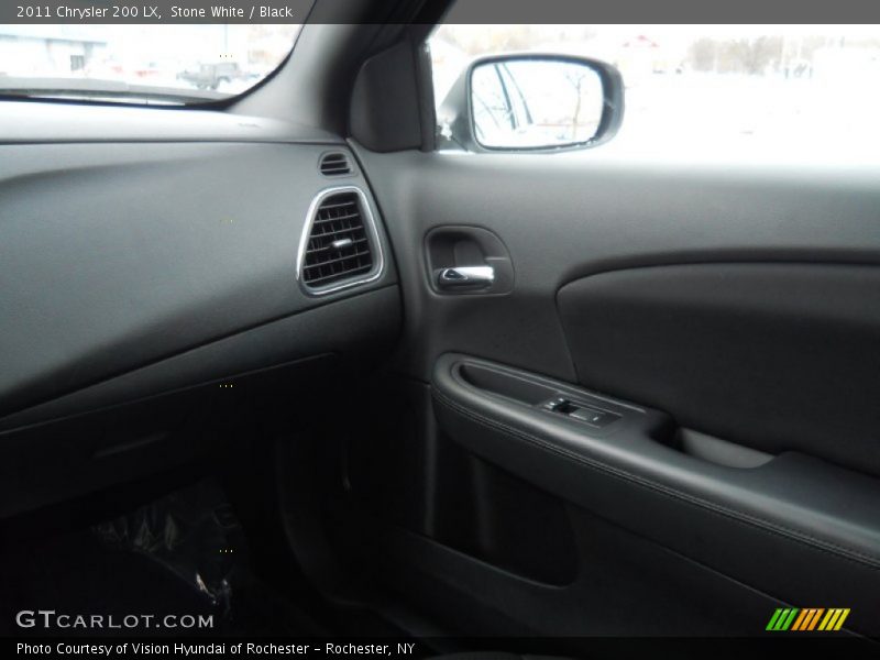 Stone White / Black 2011 Chrysler 200 LX