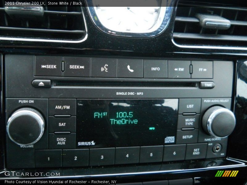 Stone White / Black 2011 Chrysler 200 LX