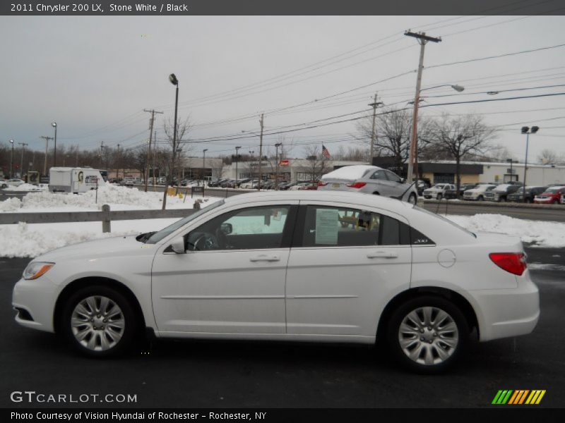 Stone White / Black 2011 Chrysler 200 LX