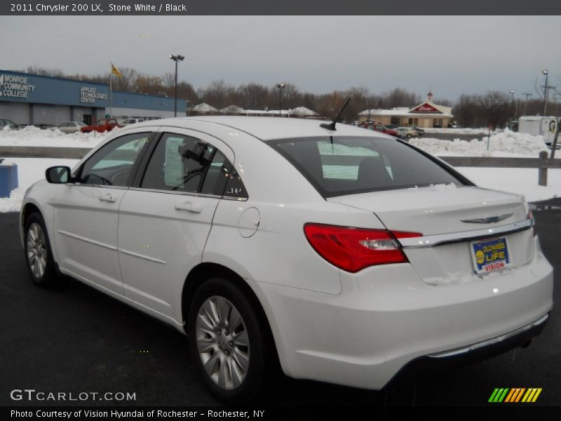 Stone White / Black 2011 Chrysler 200 LX