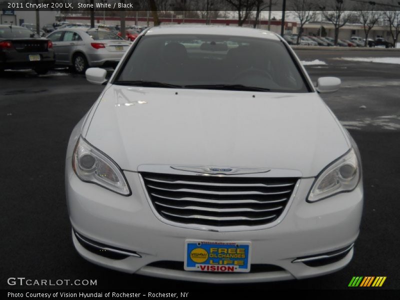 Stone White / Black 2011 Chrysler 200 LX