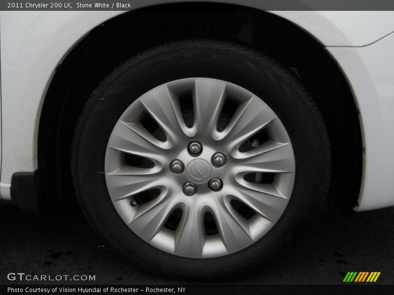 Stone White / Black 2011 Chrysler 200 LX