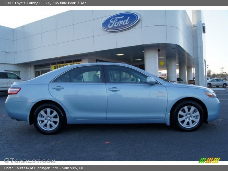 Sky Blue Pearl / Ash 2007 Toyota Camry XLE V6