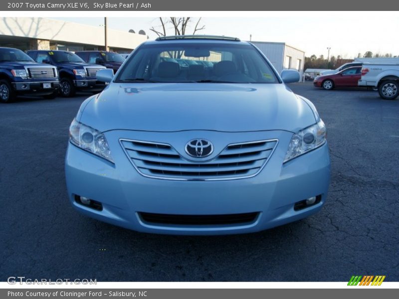 Sky Blue Pearl / Ash 2007 Toyota Camry XLE V6