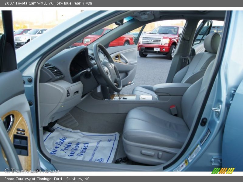 Sky Blue Pearl / Ash 2007 Toyota Camry XLE V6