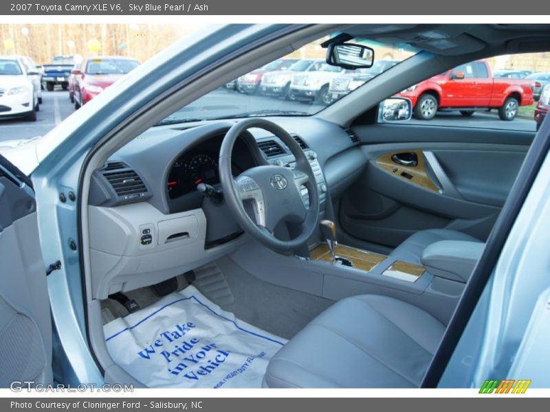 Sky Blue Pearl / Ash 2007 Toyota Camry XLE V6