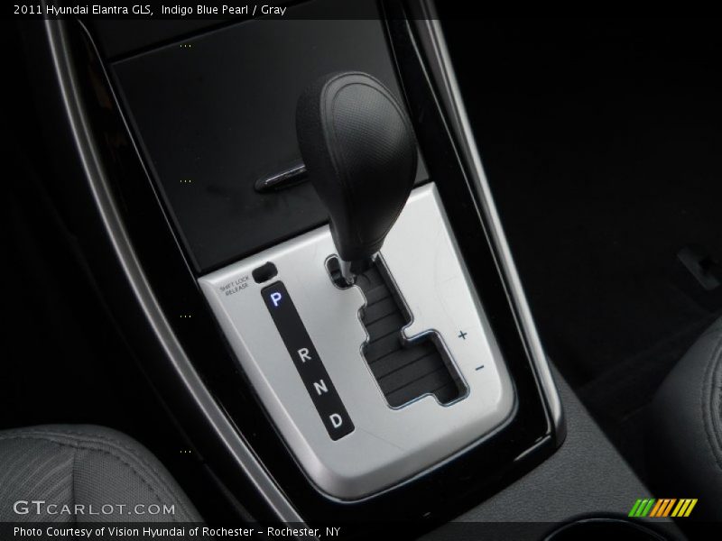 Indigo Blue Pearl / Gray 2011 Hyundai Elantra GLS