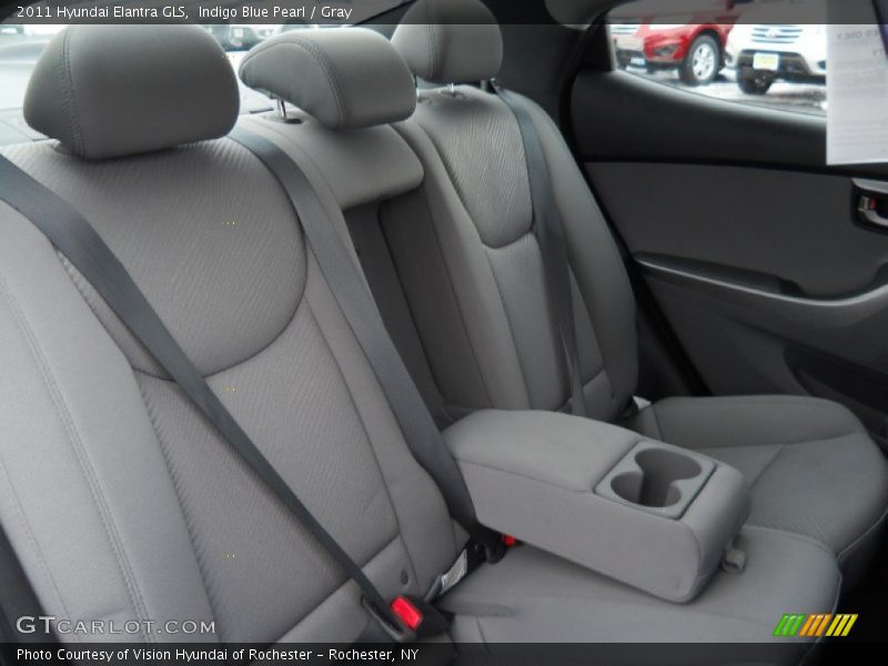 Indigo Blue Pearl / Gray 2011 Hyundai Elantra GLS