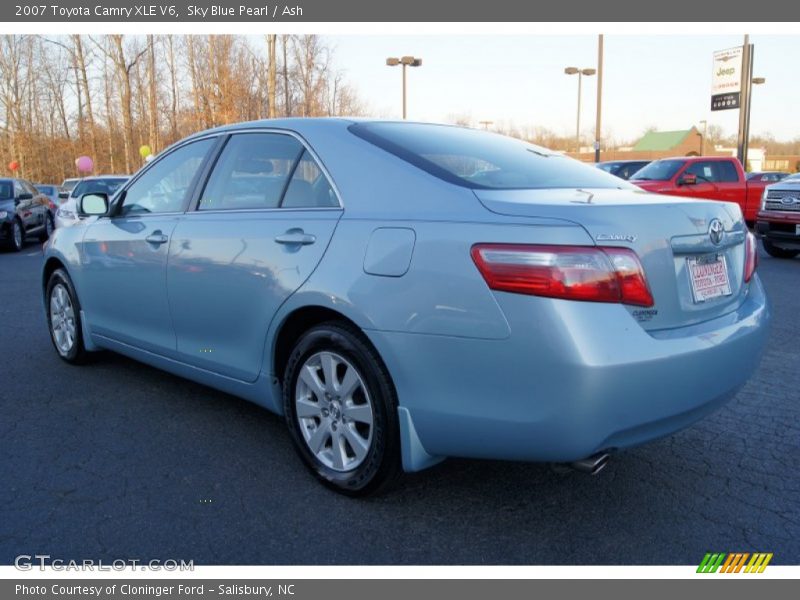 Sky Blue Pearl / Ash 2007 Toyota Camry XLE V6