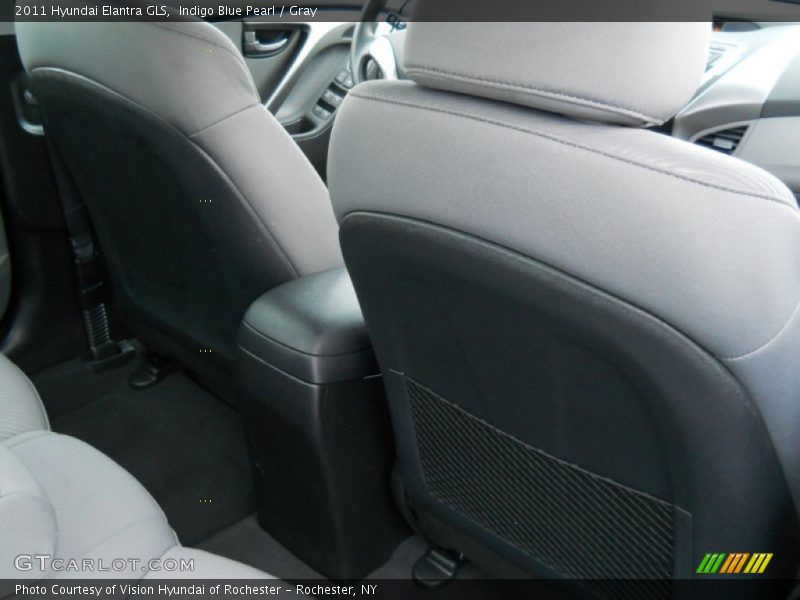 Indigo Blue Pearl / Gray 2011 Hyundai Elantra GLS