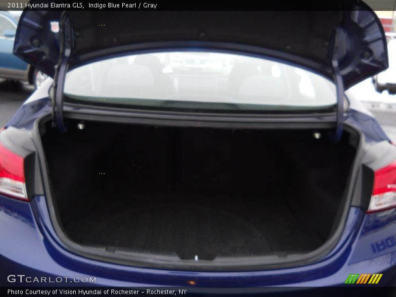 Indigo Blue Pearl / Gray 2011 Hyundai Elantra GLS
