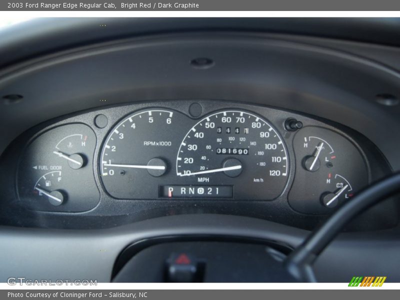  2003 Ranger Edge Regular Cab Edge Regular Cab Gauges