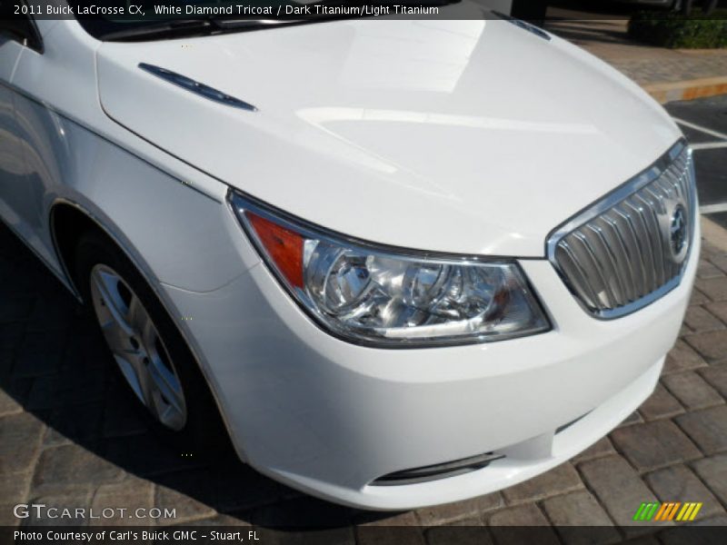 White Diamond Tricoat / Dark Titanium/Light Titanium 2011 Buick LaCrosse CX