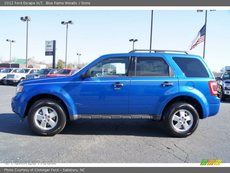 Blue Flame Metallic / Stone 2012 Ford Escape XLT