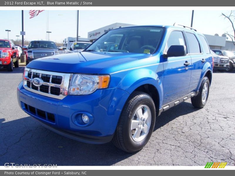 Blue Flame Metallic / Stone 2012 Ford Escape XLT