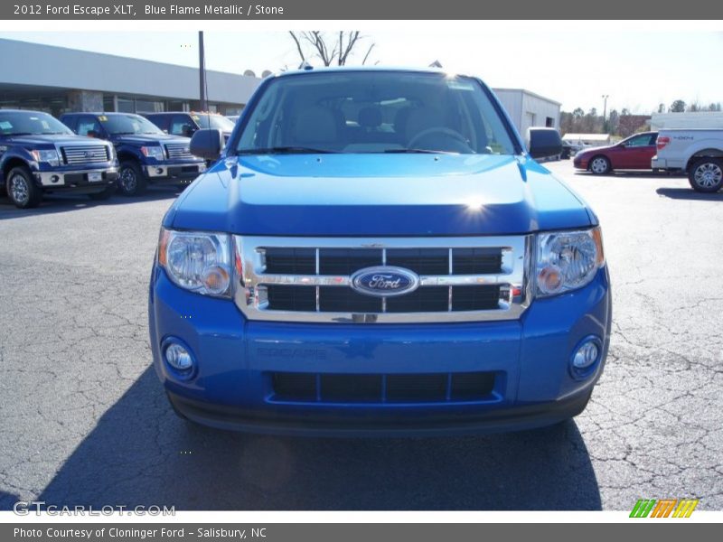 Blue Flame Metallic / Stone 2012 Ford Escape XLT