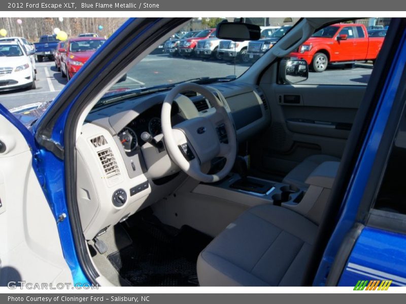 Blue Flame Metallic / Stone 2012 Ford Escape XLT