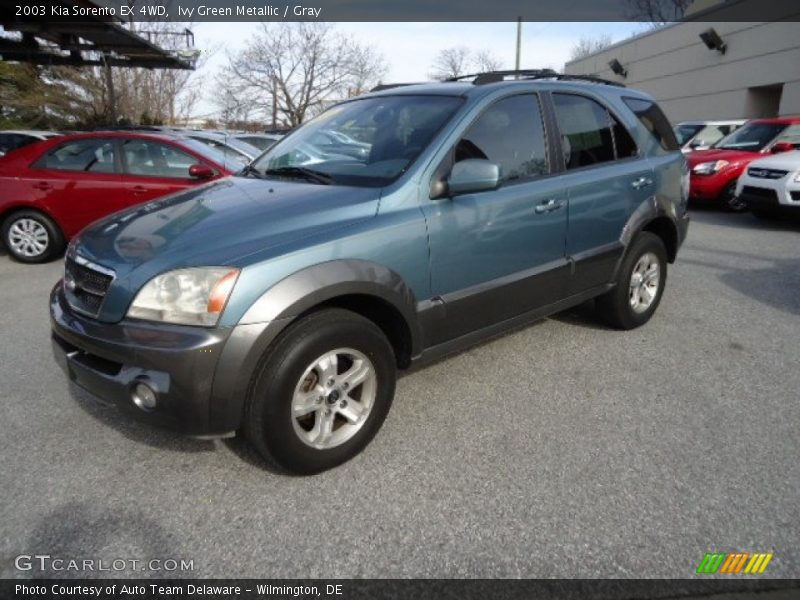 Ivy Green Metallic / Gray 2003 Kia Sorento EX 4WD