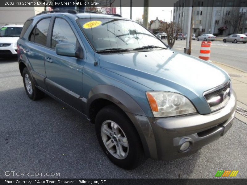 Ivy Green Metallic / Gray 2003 Kia Sorento EX 4WD